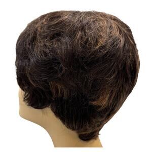 Vivica Fox Pure Stretch Cap Wig Carita FS1B/30 Off Black Copper Human Hair NWT